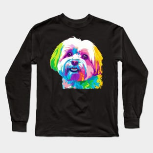 Maltese Pop Art - Dog Lover Gifts Long Sleeve T-Shirt